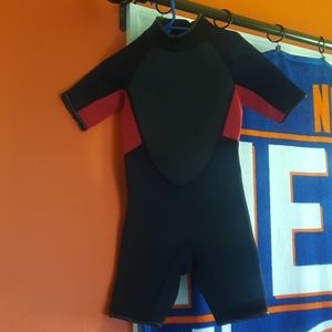 Extra Small kids red / black Wetsuit 3mm unisex